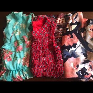 3 girls rompers/dresses